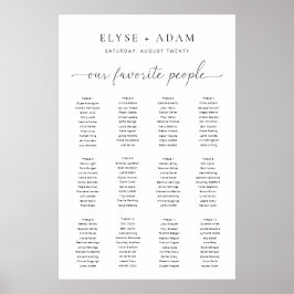 Quinn Modern Minimum 12 Bord Seating Poster