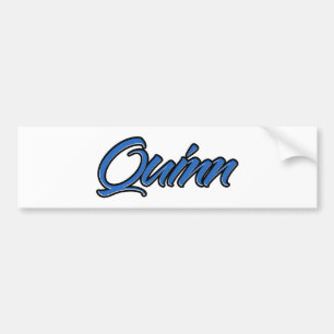 Quinn Namn blue Aufkleber Sticker Autoaufkleber Bildekal