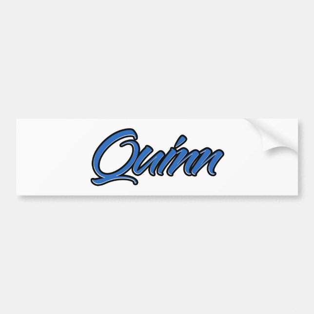 Quinn Namn blue Aufkleber Sticker Autoaufkleber Bildekal (Framsidan)
