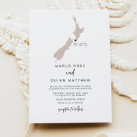 QUINN New Zealand Karta Destination Travel Bröllop
