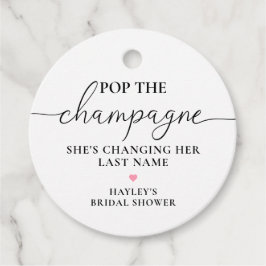 Quinn Öppna Champagne Bröllopsfest Gåvor Etiketter