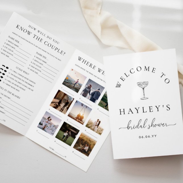 Quinn Script Bröllopsdusch Spel Häfte Inbjudningar (Skapare uppladdad)