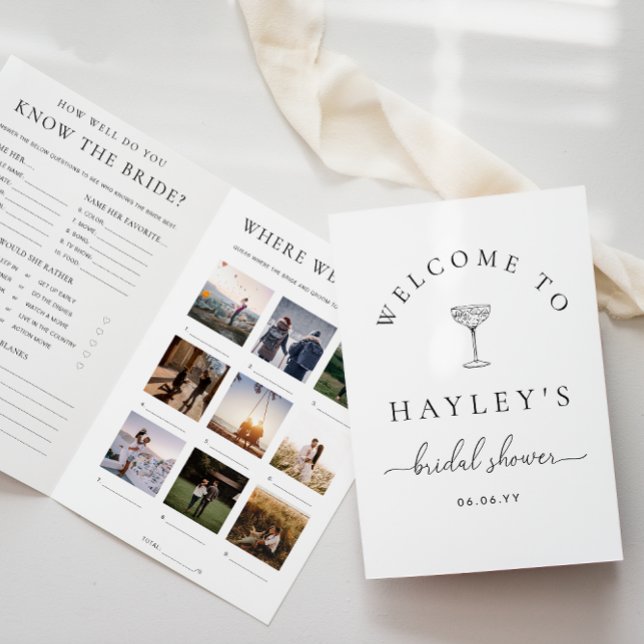 Quinn Script Möhippa Game and Menu Booklet (Bridal Shower Game and Menu Booklet Quinn Script )