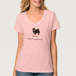 Quinn Yutori finska Lapphunds; V-nacke skjorta T-shirt