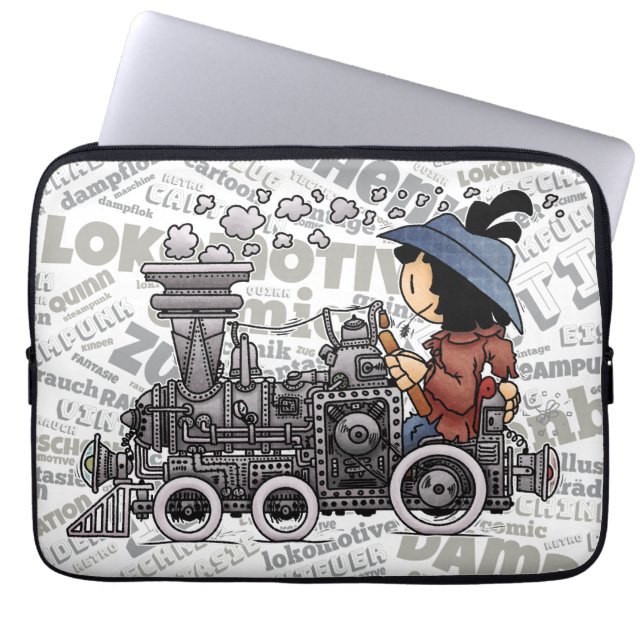 Quinns Dampf-Lokomotive Laptop Fodral (Framsidan)