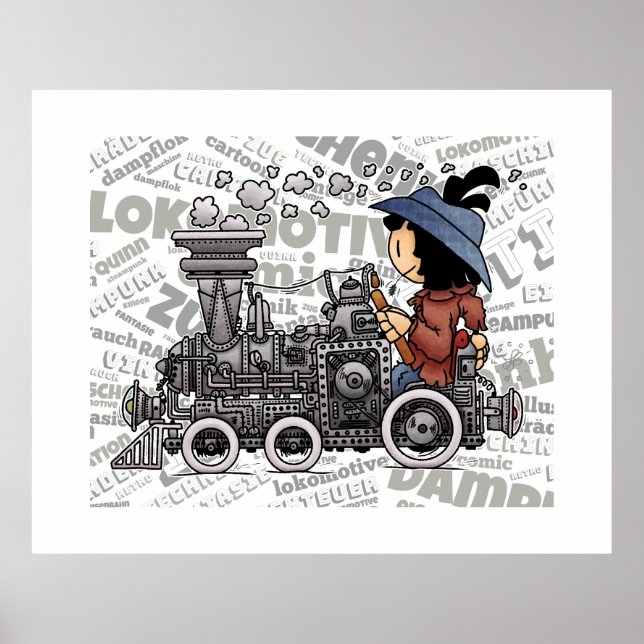Quinns Dampf-Lokomotive Poster (Framsidan)