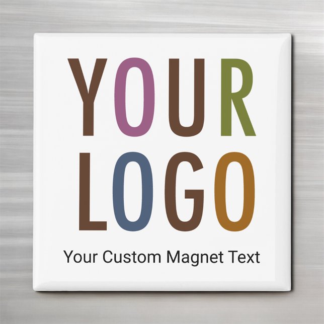 Quint Magnet Anpassningsbar Business Logotyp Promo (MISOOK Square Button Magnet with Logo)
