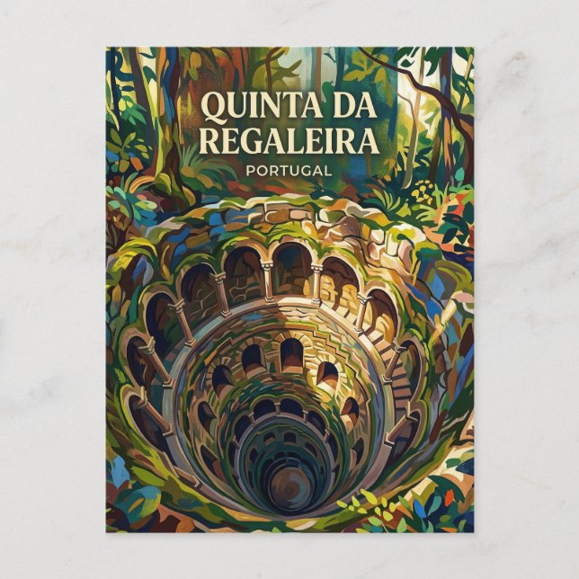 Quinta da Regaleira Portugal Vykort (Framsida)
