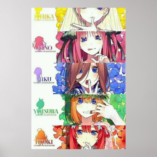 Quintessentiell Quintuplets Potrait Poster (Framsidan)