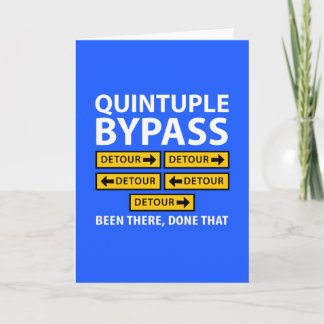 Quintuple Bypass Surgery Detour Signs Funny Kort