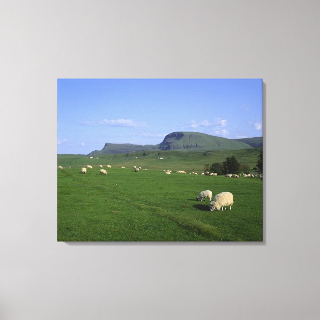 Quiraing-bergen, Isle of Skye, Highlands, Canvastryck (Framsida)