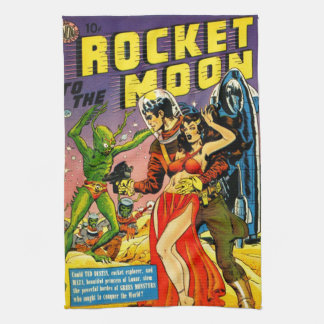 QUIRKY 1950's SCI FI PULP DESIGN Kökshandduk