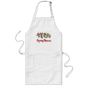 Quirky Alpacas helgdag apron 19 Långt Förkläde