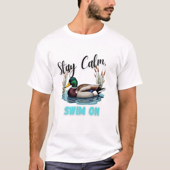 Quirky Anka Swimming Graphic Tee - Roligt och lek (Framsida)