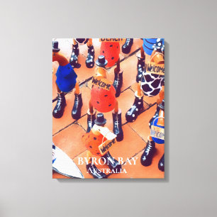 Quirky ankor i Byron Bay Australiens reseutskrift Canvastryck