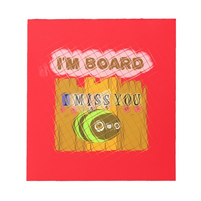 Quirky Bee Art-utskrift Anteckningsblock (Framsida)