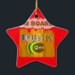 Quirky Bee Art-utskrift Julgransprydnad Keramik<br><div class="desc">Quirky Bee Art Print Introduktion till "Quirky Bee Art Print", en roligt och ett viskigt biet som kombinerar humor med ett uppriktigt meddelande, perfekt för att lägga till en lekfull beröring på vilket utrymme som helst. Beskrivning: Den här teckningen innehåller en sansad tecknad som placeras framför en rad röda lodräna...</div>