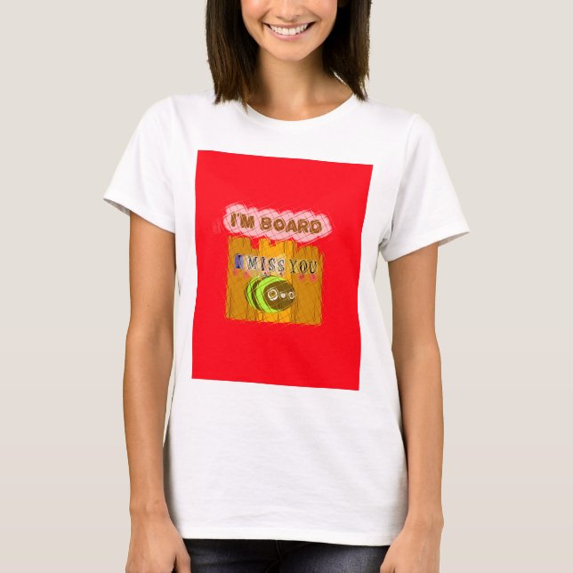 Quirky Bee Art-utskrift T-shirt (Framsida)