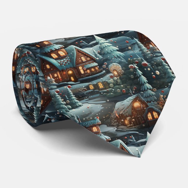 Quirky Blue Gingerbread House Pattern Slips (Rullad)