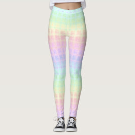 Quirky Boho Kawaii Cute Funky Pastel Rainbow Play Leggings