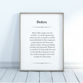 Quirky Botox-definition Poster
