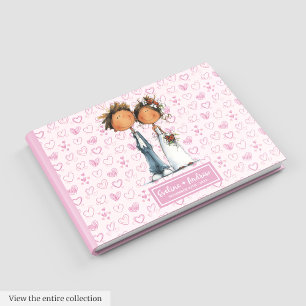 Quirky Bröllop par Watercolor Guestbook Gästböcker