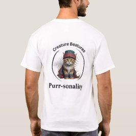 quirky Cat in Scottish Tartan | Funny Sarcasm T Shirt