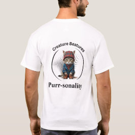 quirky Cat in Scottish Tartan | Funny Sarcasm T Shirt