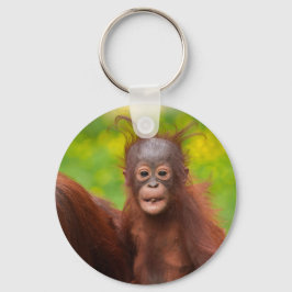 Quirky Charm of an Orangutan Baby Nyckelring