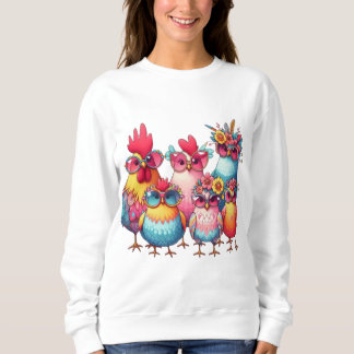Quirky Chickens with Glasses Women's T-Shirt