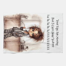 Quirky Coffee Dam kan inte höra dina kökshanddukar