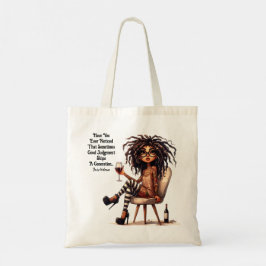 Quirky Dam Tattoos & Vin Dom Tote Bag Tygkasse