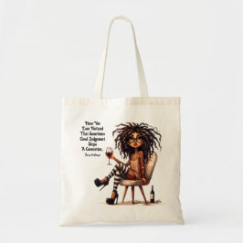 Quirky Dam Tattoos & Vin Dom Tote Bag Tygkasse