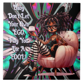 Quirky Dam Tattoos & Vin Ego Ceramic Tile Kakelplatta