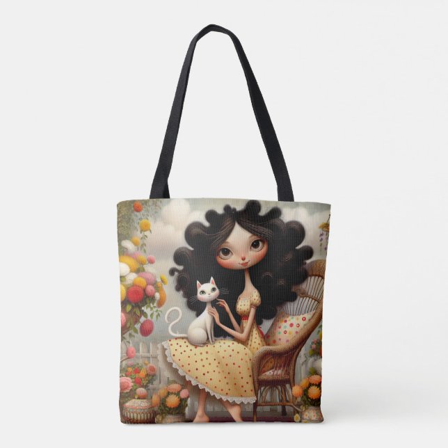 Quirky Dam Tote Bag Tygkasse (Baksida)