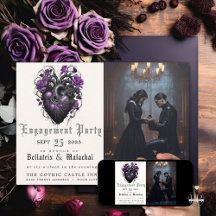 Quirky Deep Lila Goth Heart och Ro