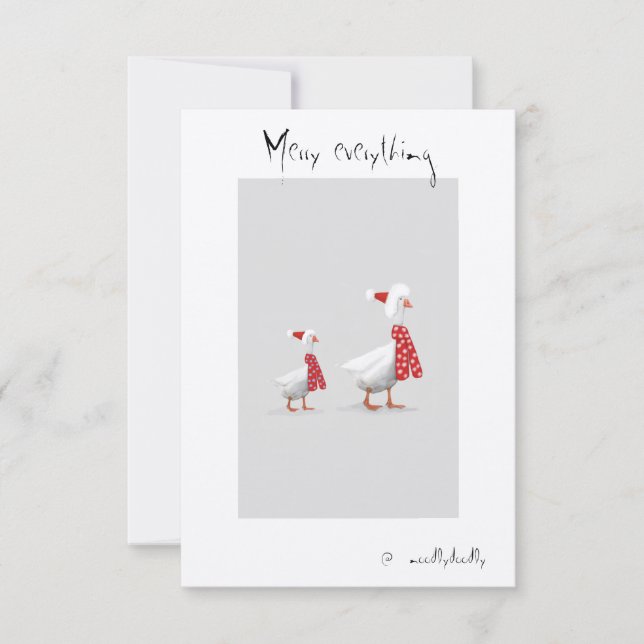 Quirky doodles tack kort (Framsida)
