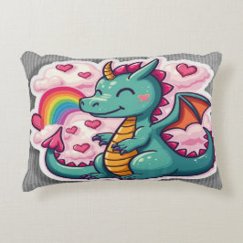 Quirky Dragon Delight Pillow Cover Prydnadskudde