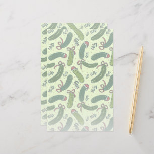 Quirky Festive Julpickles Mönster Brevpapper