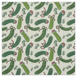 Quirky Festive Julpickles Mönster Tyg