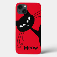 Quirky Funny Black Cat Feline