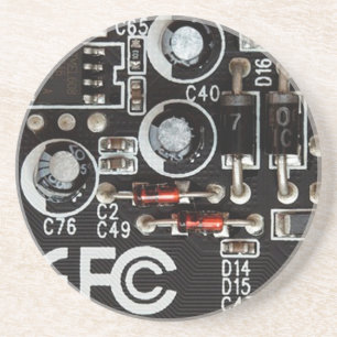 Quirky Geeks Circuit Board-grafik Underlägg Sandsten