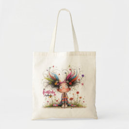 Quirky Girl Authjust Tote Bag Tygkasse