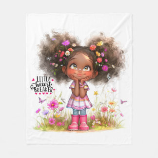 Quirky Girl Little Heartbrytare Fleecefilt