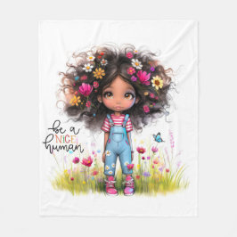 Quirky Girl Nice Human Fleecefilt