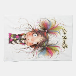 Quirky Girl Oh Verkligen Kitchen Towels Kökshandduk