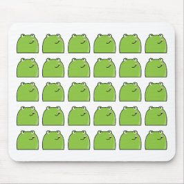 Quirky Green Frog Pattern Design Mouse Pad Musmatta