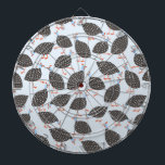 Quirky Guinea Fowl Mönster Darttavla<br><div class="desc">En roligt flock med guineanska höns på blekens blå bakgrund för att få dig att le.</div>