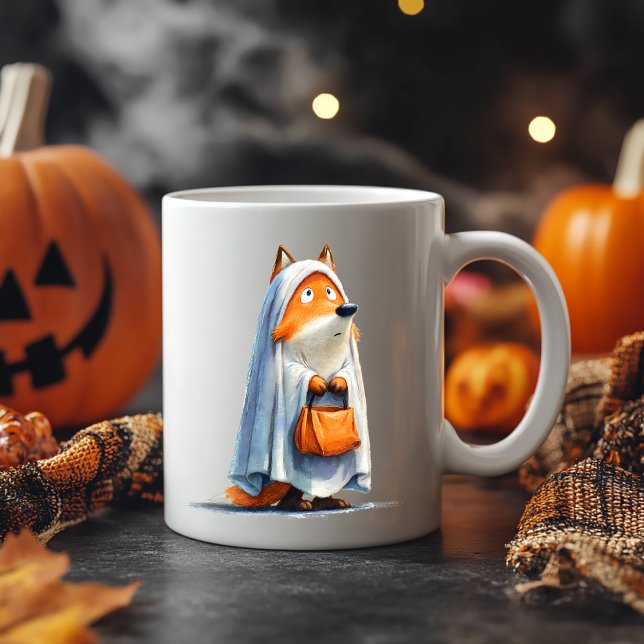 Quirky Halloween Fox Kaffemugg (Skapare uppladdad)