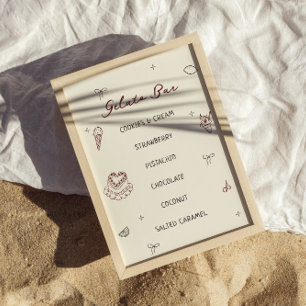 Quirky Hand plockade Gelato Pub Poster